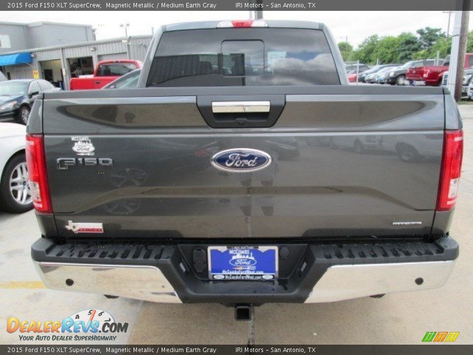 2015 Ford F150 XLT SuperCrew Magnetic Metallic / Medium Earth Gray Photo #13