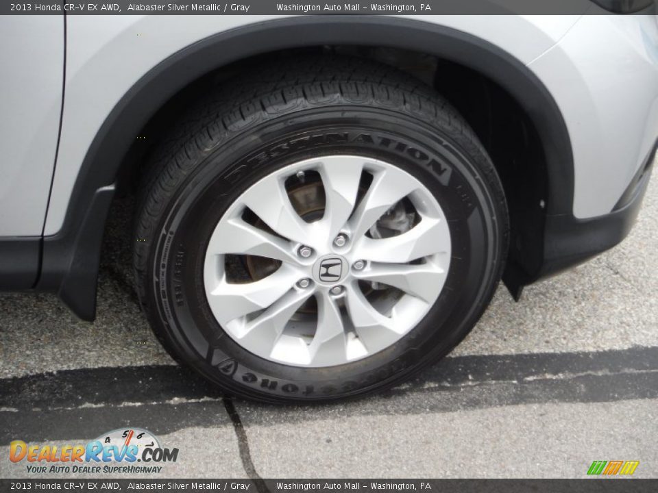 2013 Honda CR-V EX AWD Alabaster Silver Metallic / Gray Photo #3