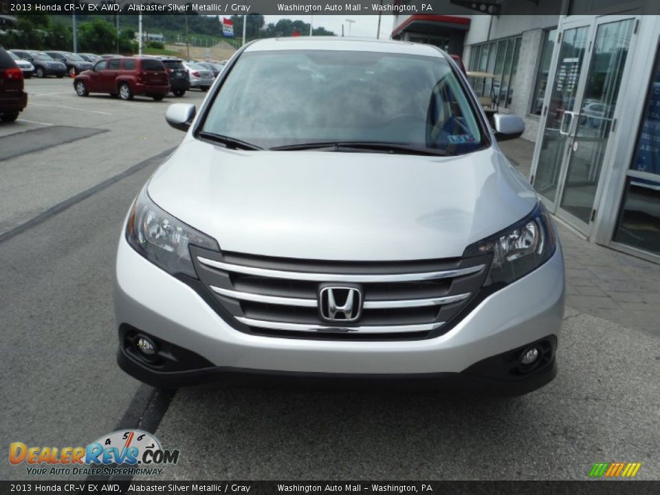 2013 Honda CR-V EX AWD Alabaster Silver Metallic / Gray Photo #5