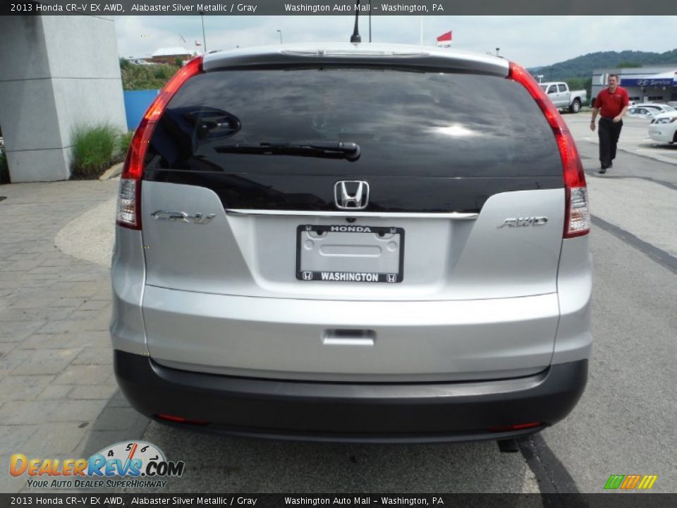 2013 Honda CR-V EX AWD Alabaster Silver Metallic / Gray Photo #8