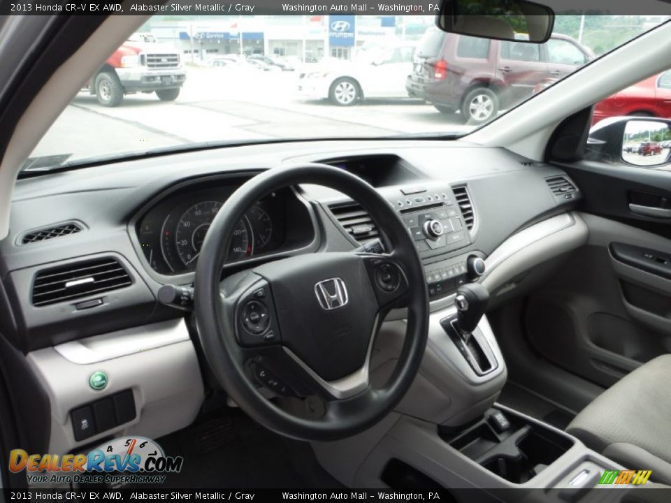 2013 Honda CR-V EX AWD Alabaster Silver Metallic / Gray Photo #11