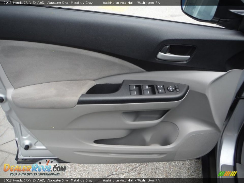2013 Honda CR-V EX AWD Alabaster Silver Metallic / Gray Photo #12