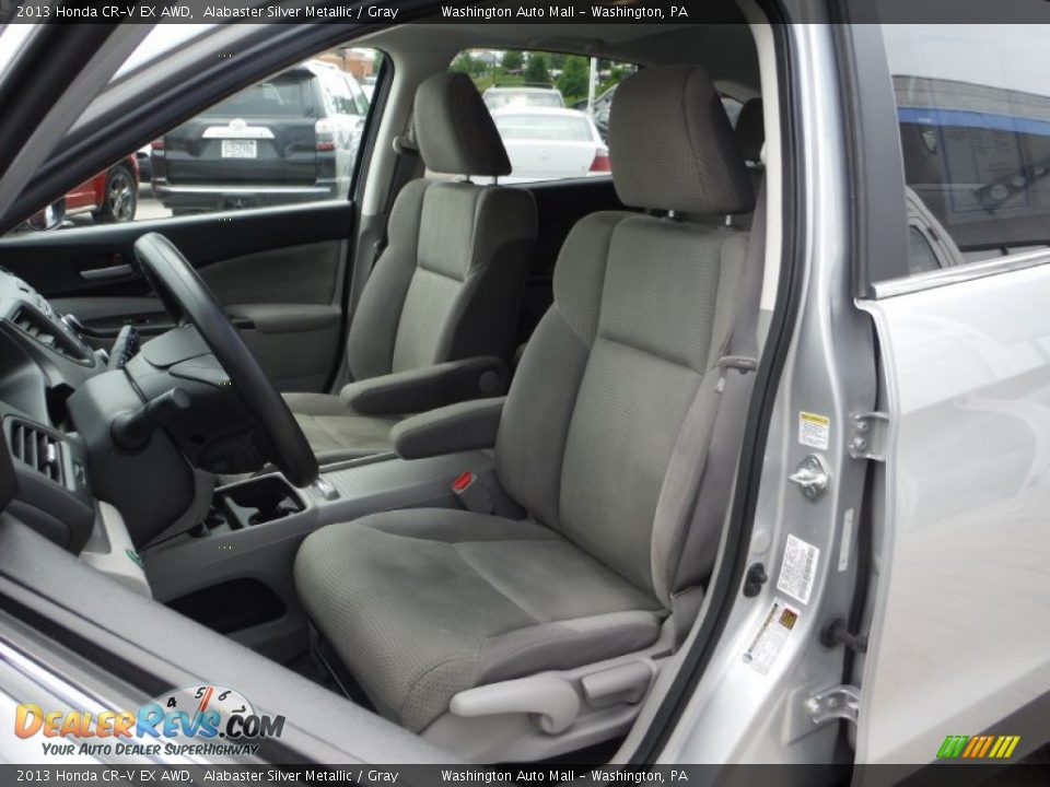 2013 Honda CR-V EX AWD Alabaster Silver Metallic / Gray Photo #13