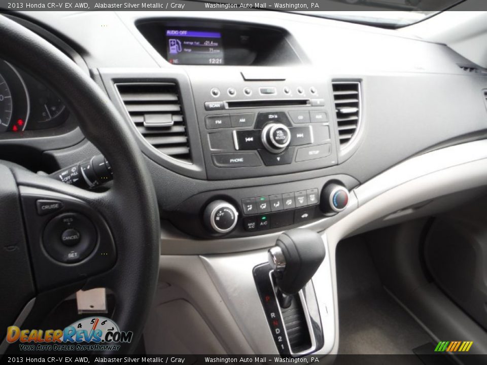 2013 Honda CR-V EX AWD Alabaster Silver Metallic / Gray Photo #15