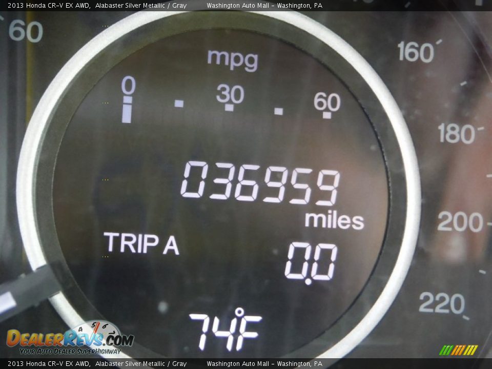 2013 Honda CR-V EX AWD Alabaster Silver Metallic / Gray Photo #20