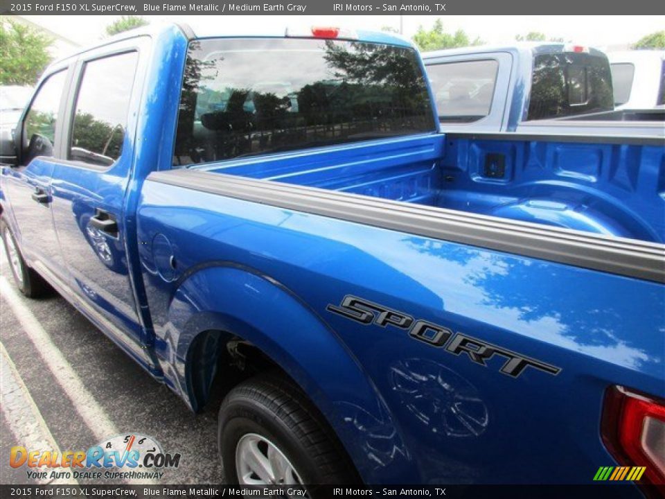 2015 Ford F150 XL SuperCrew Blue Flame Metallic / Medium Earth Gray Photo #4