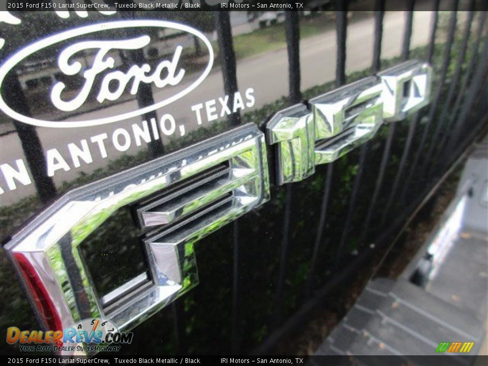 2015 Ford F150 Lariat SuperCrew Tuxedo Black Metallic / Black Photo #6