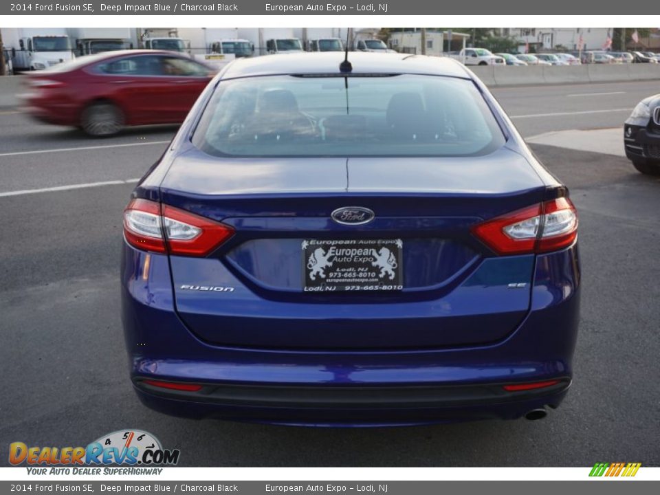 2014 Ford Fusion SE Deep Impact Blue / Charcoal Black Photo #15