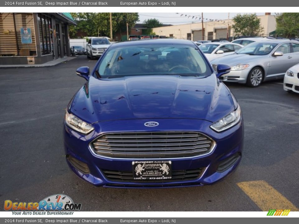 2014 Ford Fusion SE Deep Impact Blue / Charcoal Black Photo #16