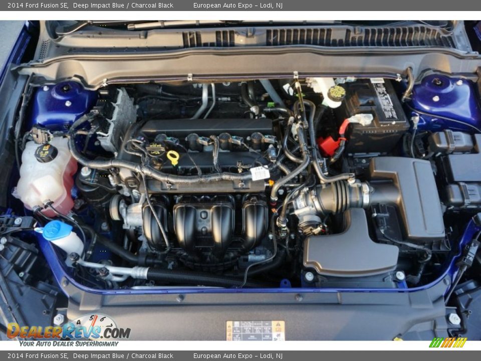 2014 Ford Fusion SE Deep Impact Blue / Charcoal Black Photo #35