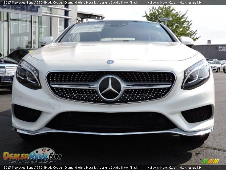 2015 Mercedes-Benz S 550 4Matic Coupe Diamond White Metallic / designo Saddle Brown/Black Photo #2
