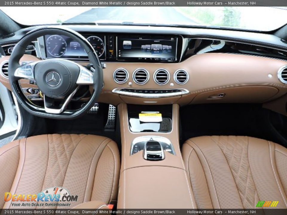2015 Mercedes-Benz S 550 4Matic Coupe Diamond White Metallic / designo Saddle Brown/Black Photo #7