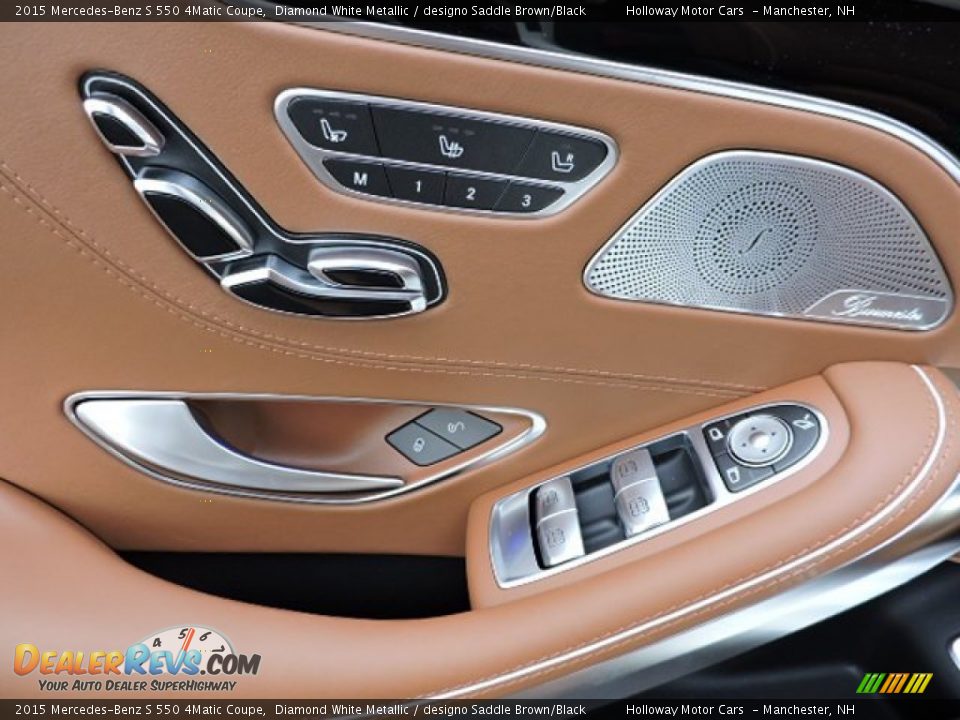 2015 Mercedes-Benz S 550 4Matic Coupe Diamond White Metallic / designo Saddle Brown/Black Photo #11
