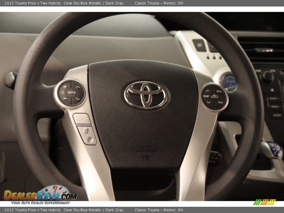 2012 Toyota Prius v Two Hybrid Clear Sky Blue Metallic / Dark Gray Photo #6
