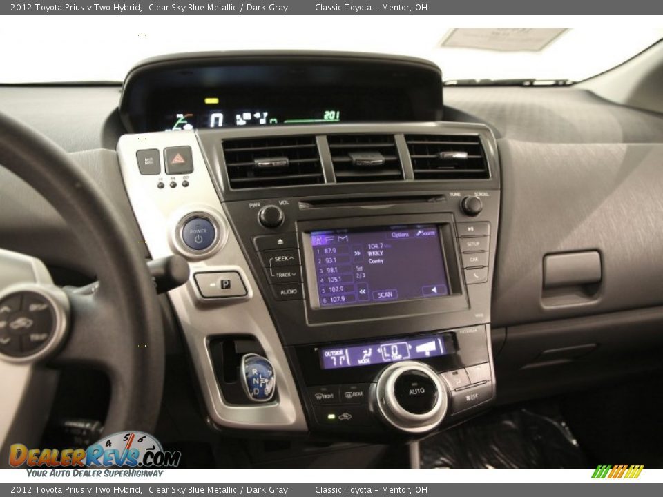 2012 Toyota Prius v Two Hybrid Clear Sky Blue Metallic / Dark Gray Photo #7