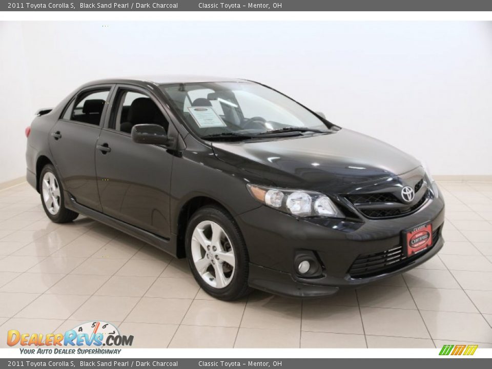 2011 Toyota Corolla S Black Sand Pearl / Dark Charcoal Photo #1