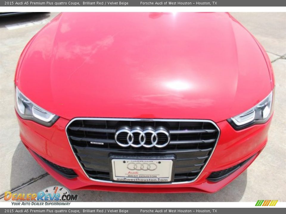 2015 Audi A5 Premium Plus quattro Coupe Brilliant Red / Velvet Beige Photo #2