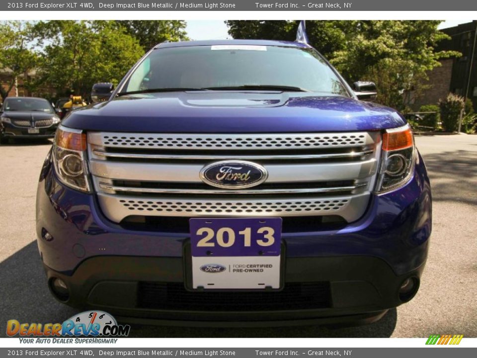2013 Ford Explorer XLT 4WD Deep Impact Blue Metallic / Medium Light Stone Photo #2
