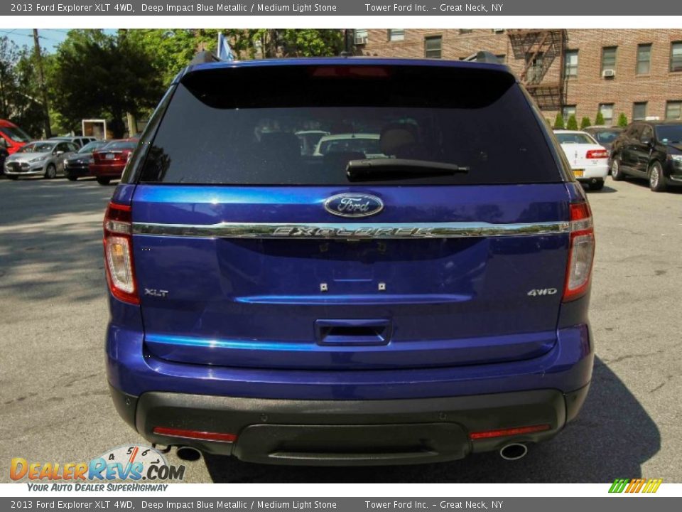 2013 Ford Explorer XLT 4WD Deep Impact Blue Metallic / Medium Light Stone Photo #5
