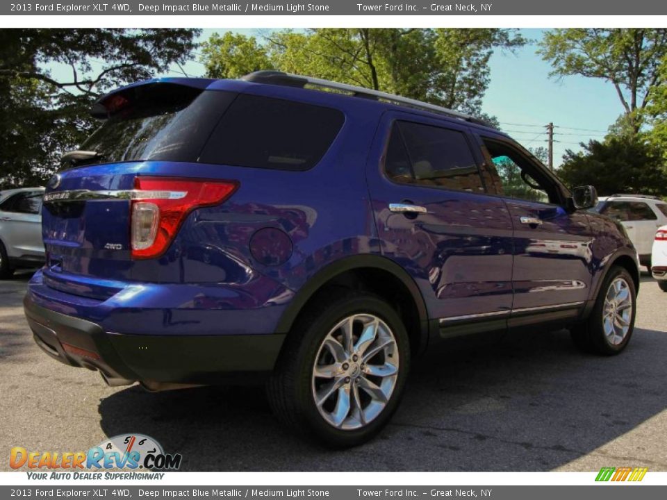 2013 Ford Explorer XLT 4WD Deep Impact Blue Metallic / Medium Light Stone Photo #8