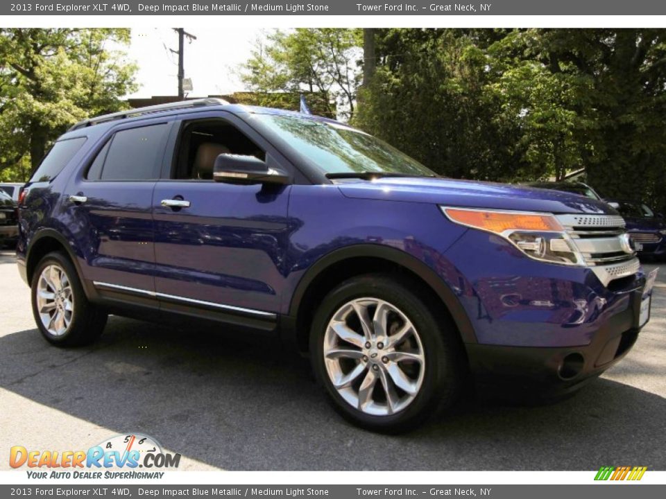 2013 Ford Explorer XLT 4WD Deep Impact Blue Metallic / Medium Light Stone Photo #10