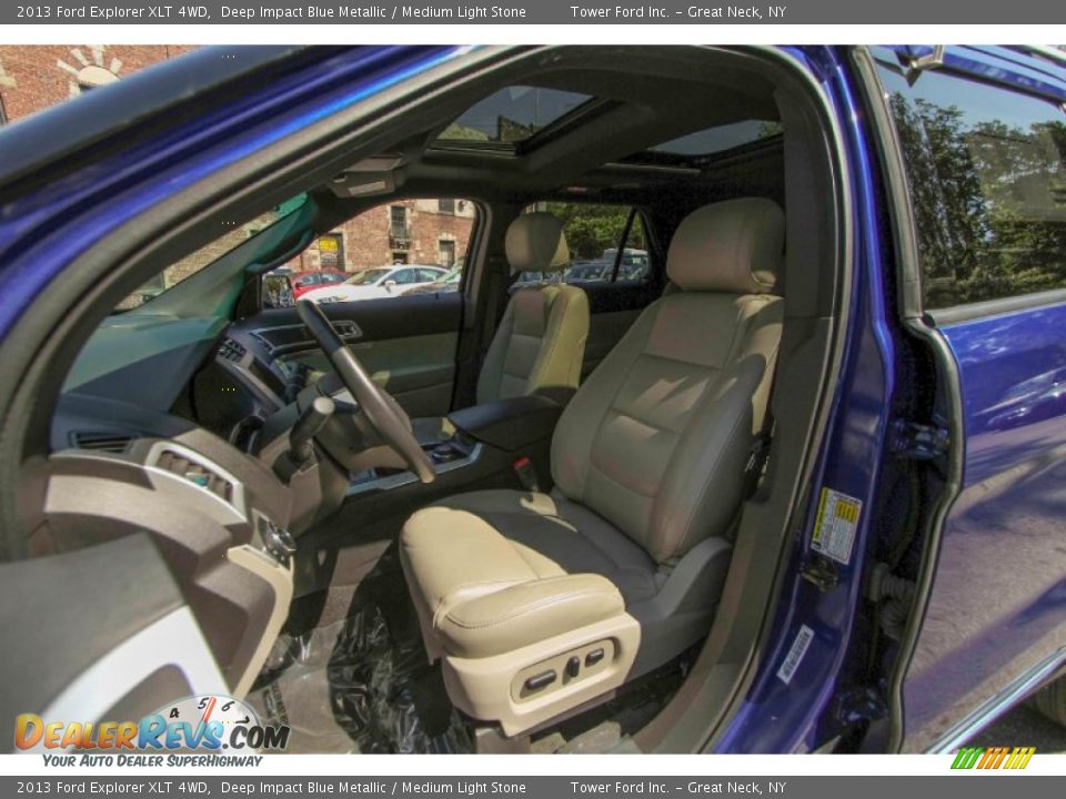 2013 Ford Explorer XLT 4WD Deep Impact Blue Metallic / Medium Light Stone Photo #14