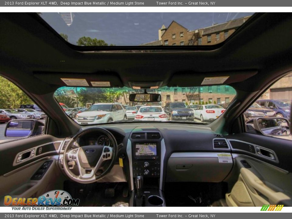 2013 Ford Explorer XLT 4WD Deep Impact Blue Metallic / Medium Light Stone Photo #17