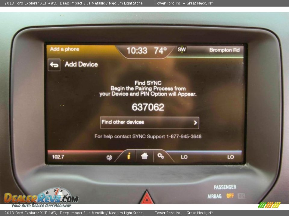 2013 Ford Explorer XLT 4WD Deep Impact Blue Metallic / Medium Light Stone Photo #25