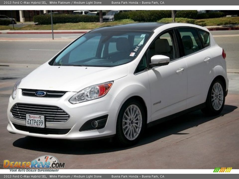 2013 Ford C-Max Hybrid SEL White Platinum / Medium Light Stone Photo #8