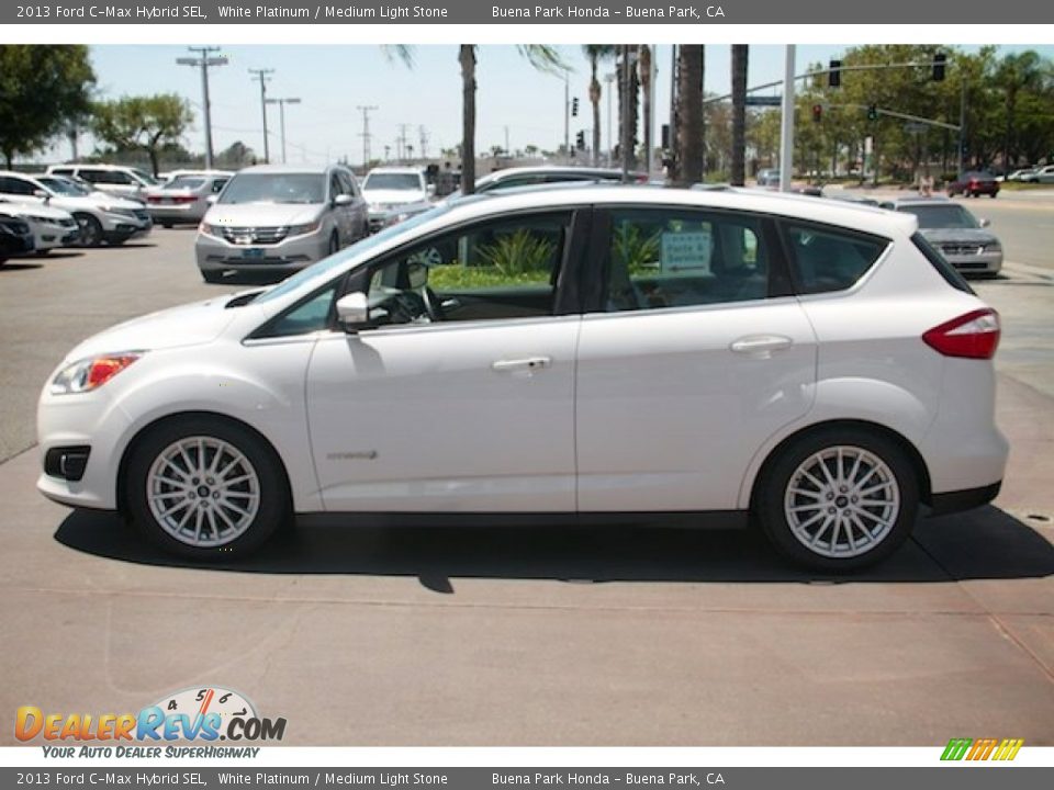 2013 Ford C-Max Hybrid SEL White Platinum / Medium Light Stone Photo #9