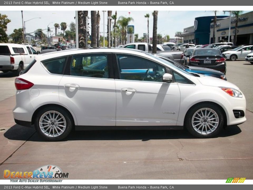 2013 Ford C-Max Hybrid SEL White Platinum / Medium Light Stone Photo #12