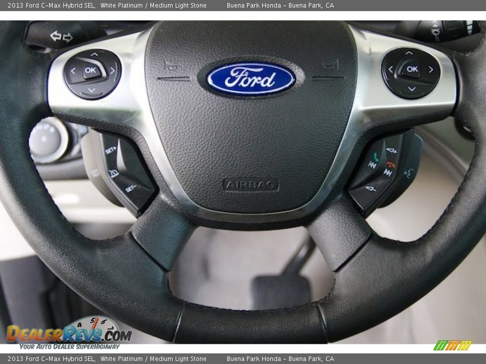 2013 Ford C-Max Hybrid SEL White Platinum / Medium Light Stone Photo #13