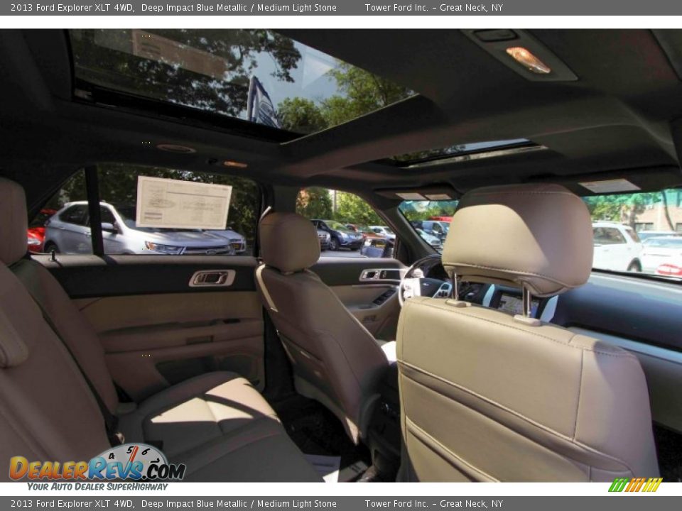 2013 Ford Explorer XLT 4WD Deep Impact Blue Metallic / Medium Light Stone Photo #35