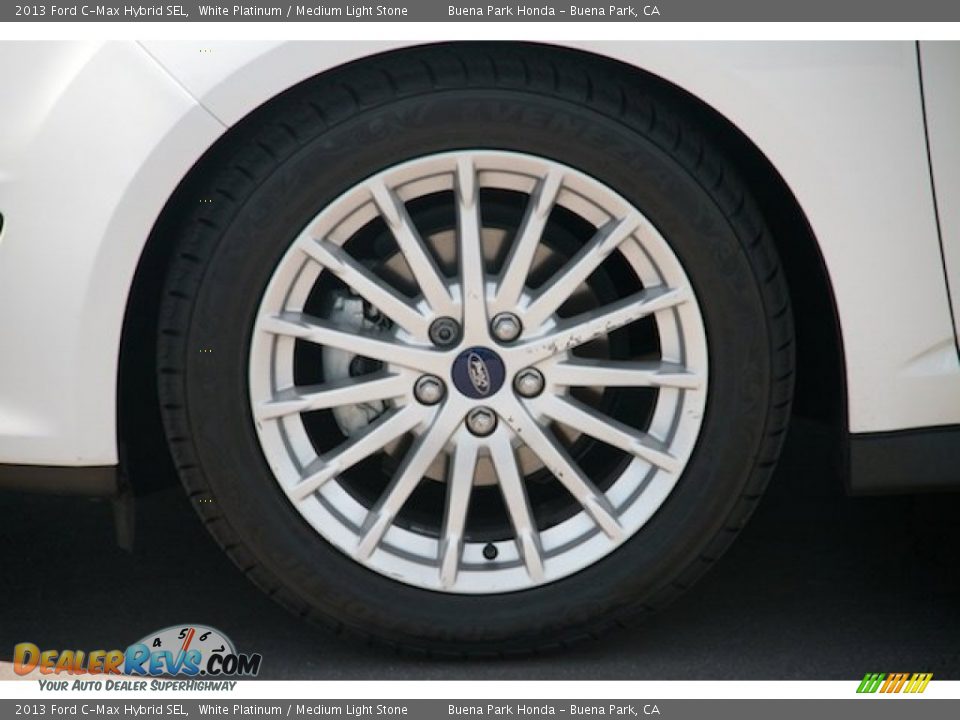 2013 Ford C-Max Hybrid SEL White Platinum / Medium Light Stone Photo #31