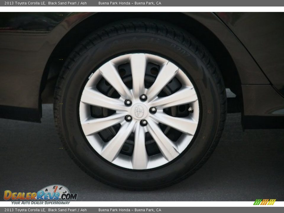 2013 Toyota Corolla LE Black Sand Pearl / Ash Photo #30