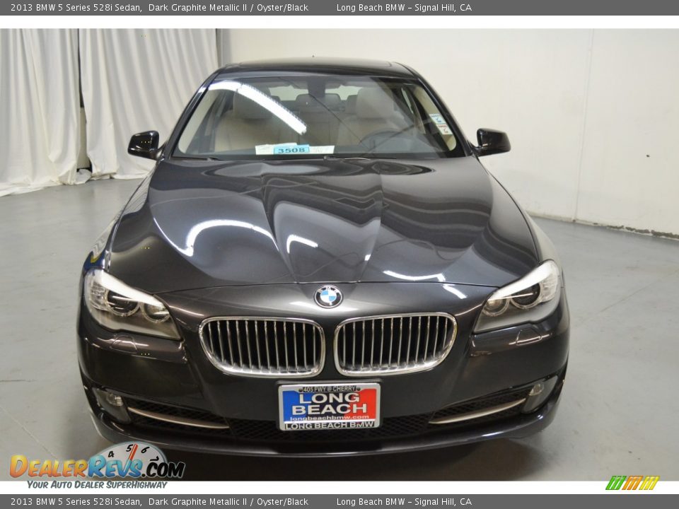 2013 BMW 5 Series 528i Sedan Dark Graphite Metallic II / Oyster/Black Photo #5