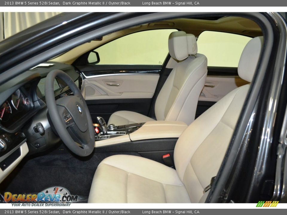 2013 BMW 5 Series 528i Sedan Dark Graphite Metallic II / Oyster/Black Photo #13