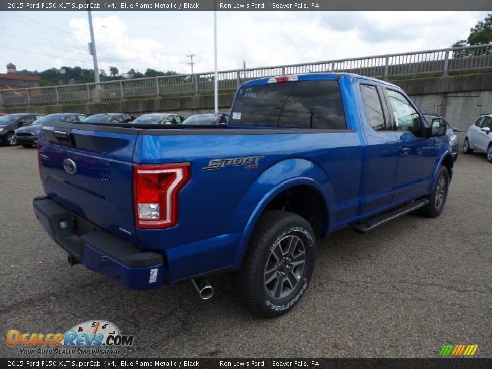 2015 Ford F150 XLT SuperCab 4x4 Blue Flame Metallic / Black Photo #3
