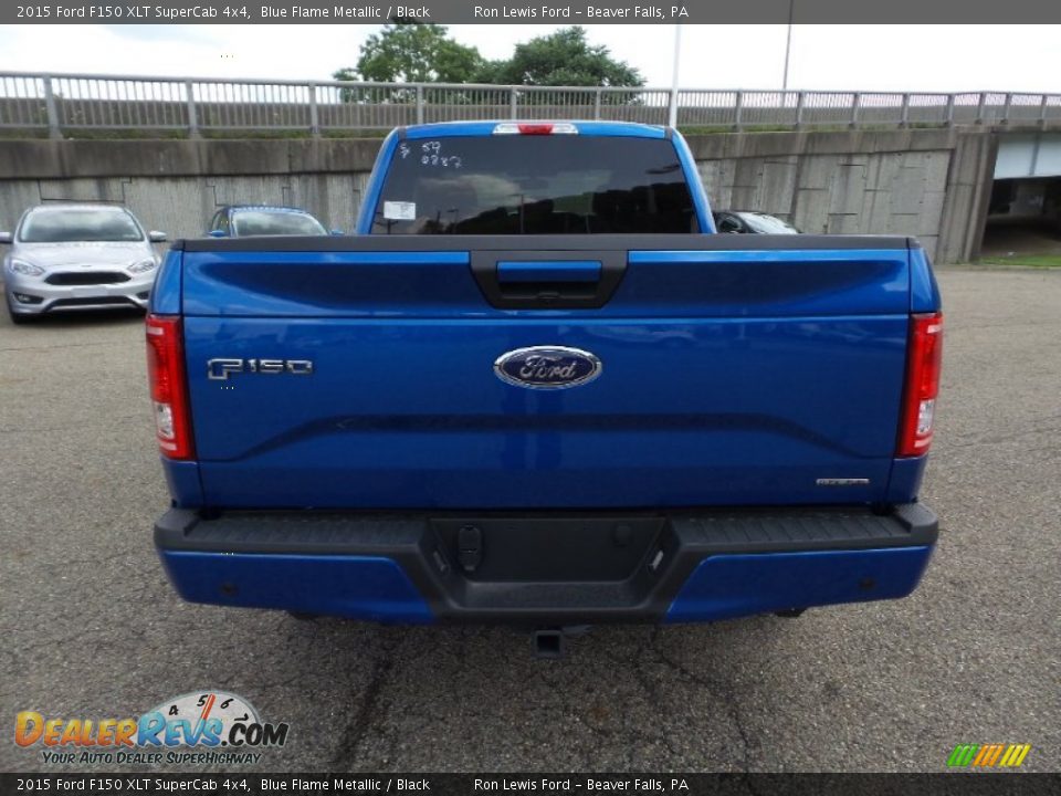 2015 Ford F150 XLT SuperCab 4x4 Blue Flame Metallic / Black Photo #4