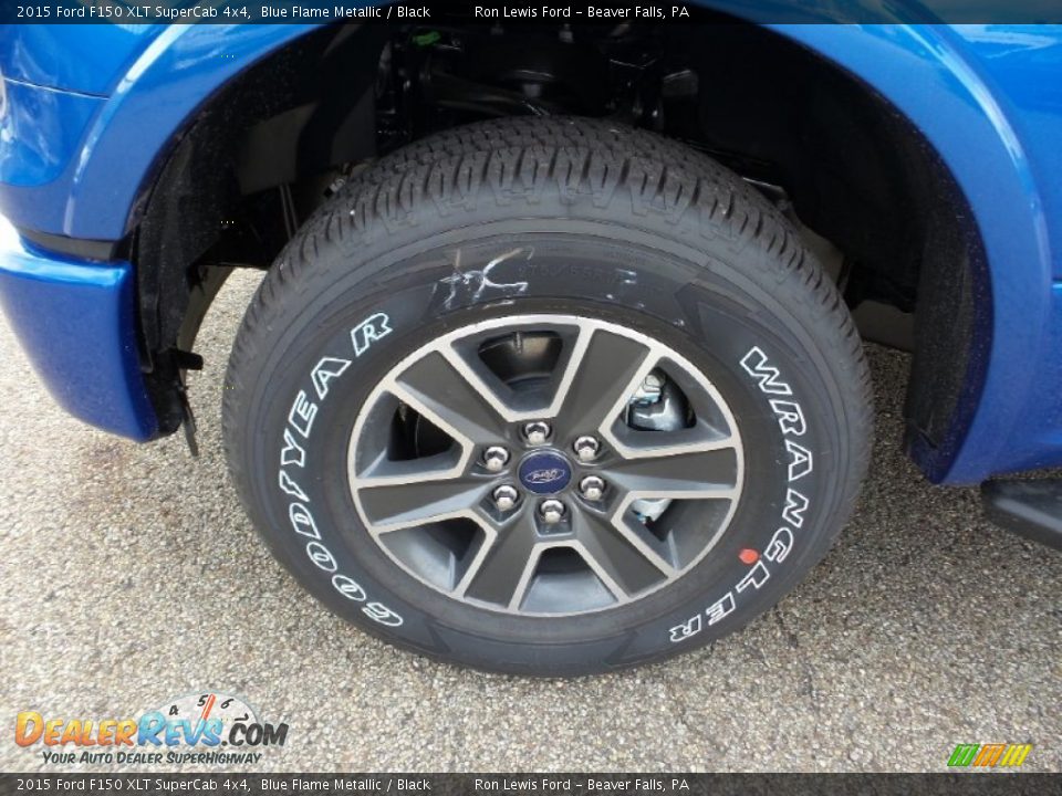 2015 Ford F150 XLT SuperCab 4x4 Blue Flame Metallic / Black Photo #11