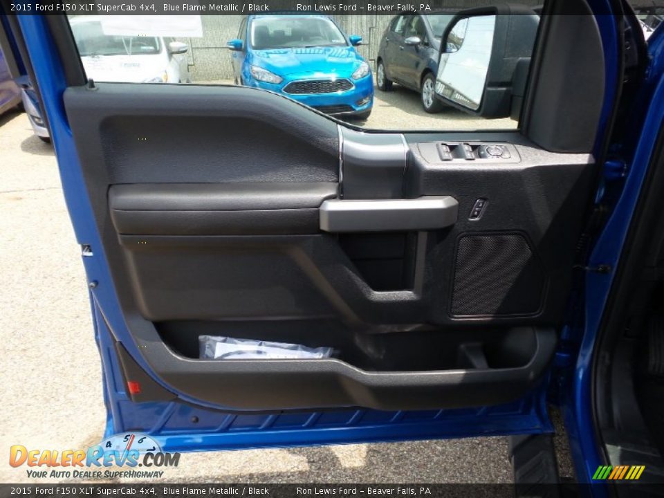 2015 Ford F150 XLT SuperCab 4x4 Blue Flame Metallic / Black Photo #14