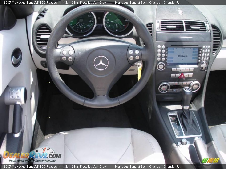 2005 Mercedes-Benz SLK 350 Roadster Iridium Silver Metallic / Ash Grey Photo #21