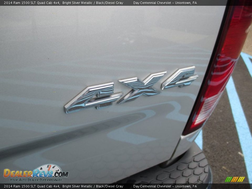 2014 Ram 1500 SLT Quad Cab 4x4 Bright Silver Metallic / Black/Diesel Gray Photo #9