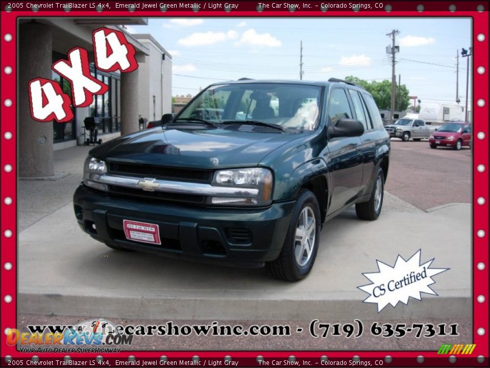 2005 Chevrolet TrailBlazer LS 4x4 Emerald Jewel Green Metallic / Light Gray Photo #1