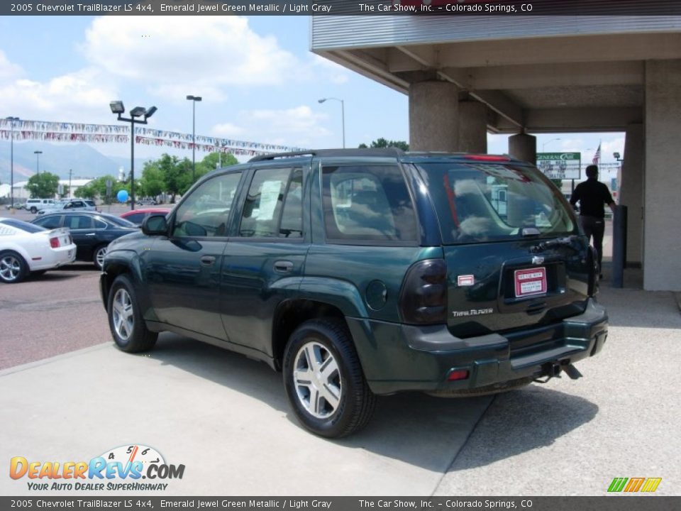 2005 Chevrolet TrailBlazer LS 4x4 Emerald Jewel Green Metallic / Light Gray Photo #3