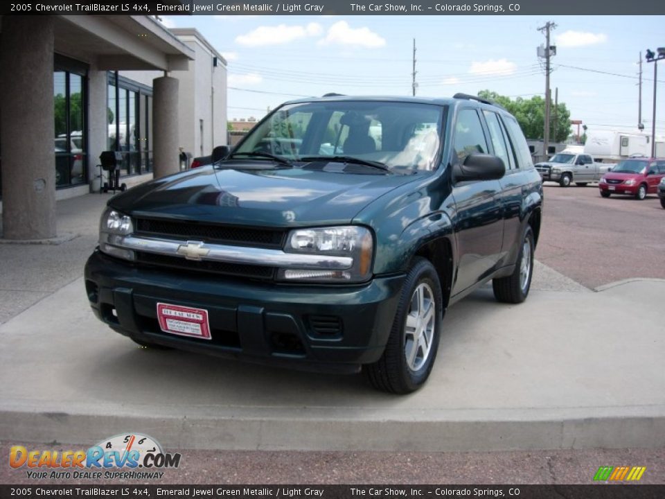 2005 Chevrolet TrailBlazer LS 4x4 Emerald Jewel Green Metallic / Light Gray Photo #17