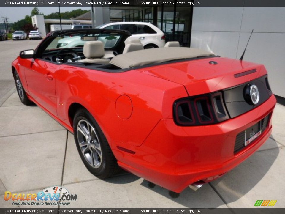 2014 Ford Mustang V6 Premium Convertible Race Red / Medium Stone Photo #3