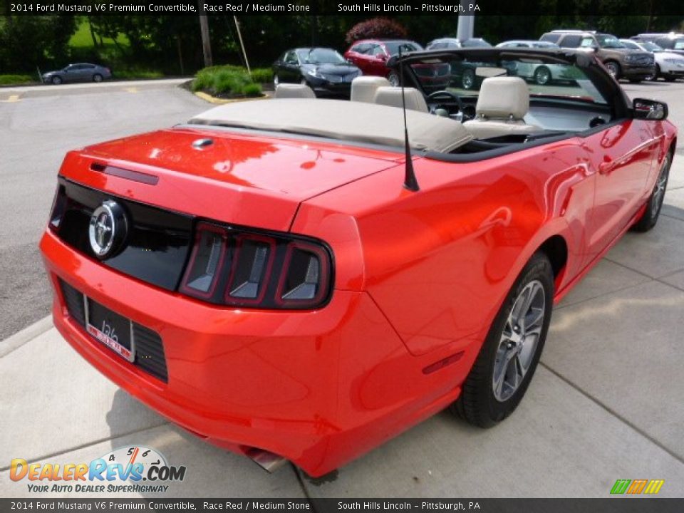 2014 Ford Mustang V6 Premium Convertible Race Red / Medium Stone Photo #5