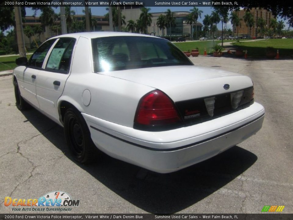 2000 Ford Crown Victoria Police Interceptor Vibrant White / Dark Denim Blue Photo #3