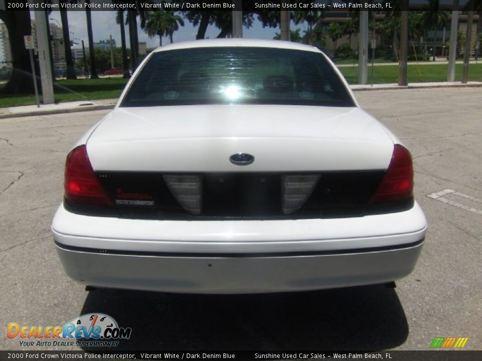 2000 Ford Crown Victoria Police Interceptor Vibrant White / Dark Denim Blue Photo #4